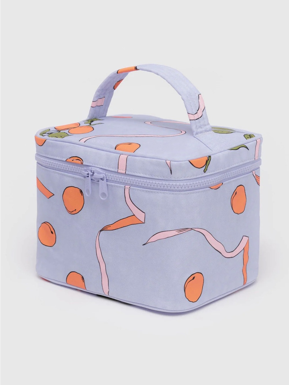 NWT Baggu Large Cosmetic Case in Apricots and Ribbons